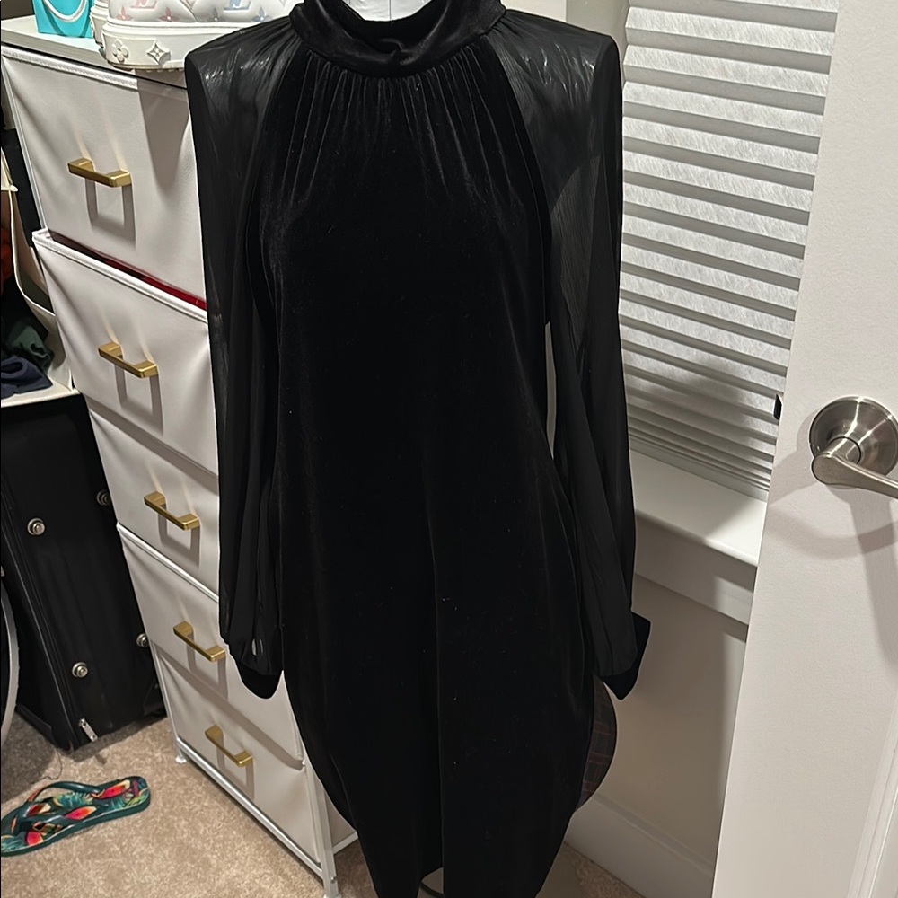 Elegant Black Velvet Dress